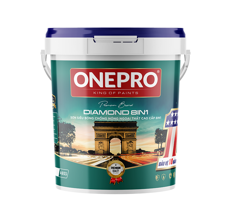 Sơn siêu bóng ngoại thất cao cấp chống nóng 8 in 1