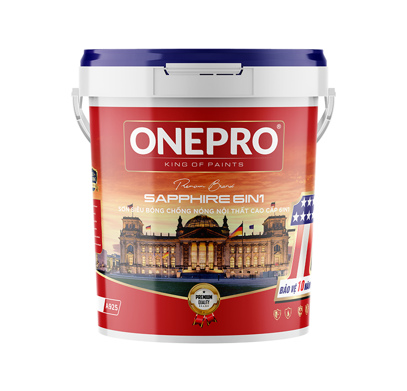 Sơn siêu bóng nội thất cao cấp chống nóng 6in1